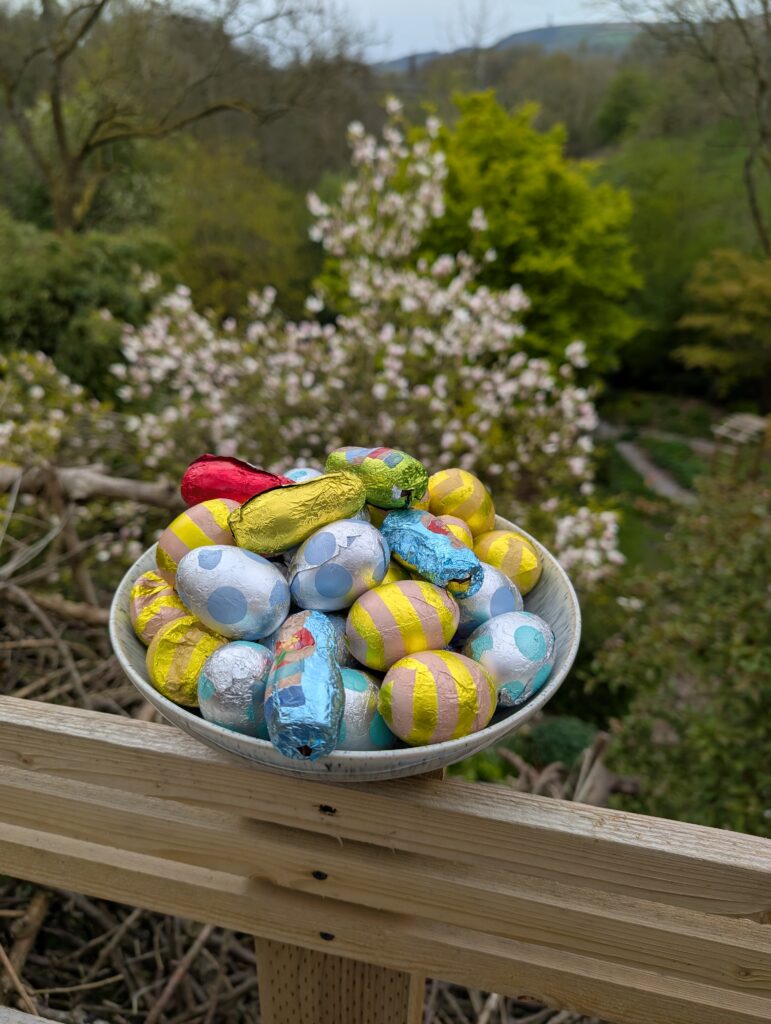 A bowl of chocolates for Easter